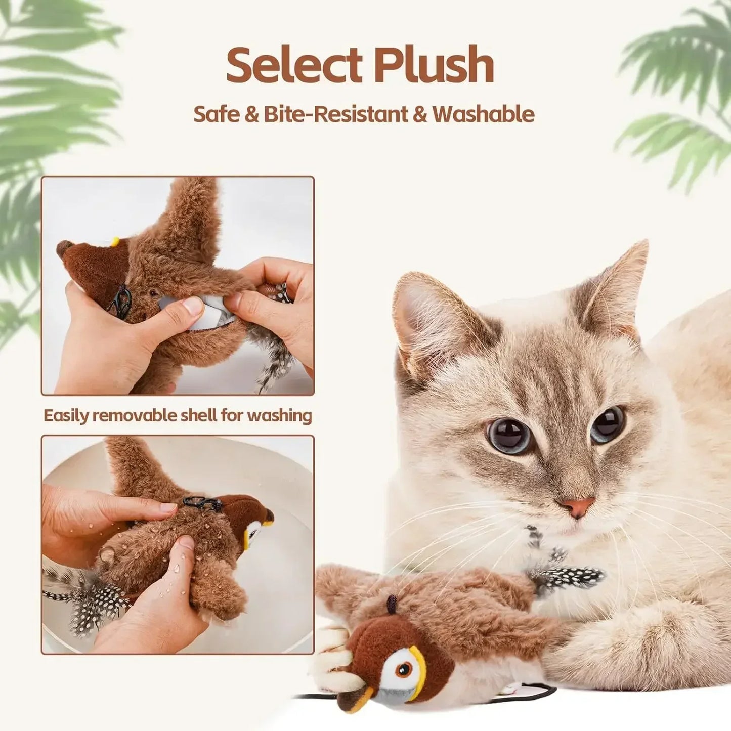 Interactive Chirping Bird - Dog & Cat Toy